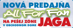 Nov� predaj�a Allforfan v Nitre na pe�ej z�ne v obchodnom dome JAGA