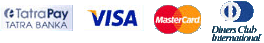 TatraPay, CardPay, Visa, MasterCard, Dinners Club International